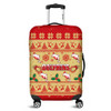 Redcliffe Dolphins Christmas Luggage Cover - Redcliffe Dolphins Dolphins Special Ugly Christmas Luggage Cover