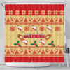 Redcliffe Dolphins Christmas Shower Curtain - Redcliffe Dolphins Dolphins Special Ugly Christmas Shower Curtain