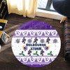 Melbourne Storm Christmas Round Rug - Melbourne Storm Special Ugly Christmas Round Rug