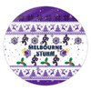 Melbourne Storm Christmas Round Rug - Melbourne Storm Special Ugly Christmas Round Rug