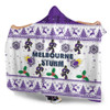 Melbourne Storm Christmas Hooded Blanket - Melbourne Storm Special Ugly Christmas Hooded Blanket