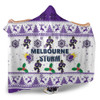 Melbourne Storm Christmas Hooded Blanket - Melbourne Storm Special Ugly Christmas Hooded Blanket