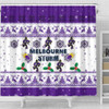 Melbourne Storm Christmas Shower Curtain - Melbourne Storm Special Ugly Christmas Shower Curtain