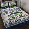 Canberra Raiders Christmas Quilt Bed Set - Canberra Raiders Special Ugly Christmas Quilt Bed Set