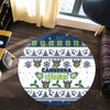 Canberra Raiders Christmas Round Rug - Canberra Raiders Special Ugly Christmas Round Rug