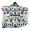 Canberra Raiders Christmas Hooded Blanket - Canberra Raiders Special Ugly Christmas Hooded Blanket
