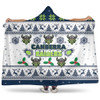 Canberra Raiders Christmas Hooded Blanket - Canberra Raiders Special Ugly Christmas Hooded Blanket