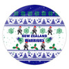 New Zealand Warriors Christmas Round Rug - New Zealand Warriors Special Ugly Christmas Round Rug