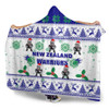 New Zealand Warriors Christmas Hooded Blanket - New Zealand Warriors Special Ugly Christmas Hooded Blanket