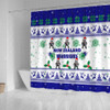 New Zealand Warriors Christmas Shower Curtain - New Zealand Warriors Special Ugly Christmas Shower Curtain