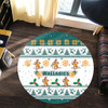 Australia Christmas Round Rug - Wallabies Special Ugly Christmas Round Rug