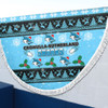 Cronulla-Sutherland Sharks Christmas Beach Blanket - Cronulla-Sutherland Sharks Special Ugly Christmas Beach Blanket