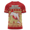 Redcliffe Dolphins Christmas Custom T-shirt - Special Ugly Christmas T-shirt