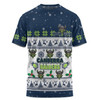 Canberra Raiders Christmas Custom T-shirt - Special Ugly Christmas T-shirt