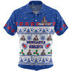 Newcastle Knights Christmas Custom Hawaiian Shirt - Special Ugly Christmas Hawaiian Shirt