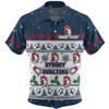 Sydney Roosters Christmas Custom Hawaiian Shirt - Special Ugly Christmas Hawaiian Shirt