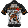 Wests Tigers Christmas Custom Hawaiian Shirt - Special Ugly Christmas Hawaiian Shirt
