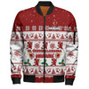 St. George Illawarra Dragons Christmas Custom Bomber Jacket - Special Ugly Christmas Bomber Jacket