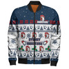 Sydney Roosters Christmas Custom Bomber Jacket - Special Ugly Christmas Bomber Jacket