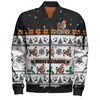 Wests Tigers Christmas Custom Bomber Jacket - Special Ugly Christmas Bomber Jacket