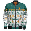 Australia Wallabies Christmas Custom Bomber Jacket - Special Ugly Christmas Bomber Jacket