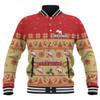 Redcliffe Dolphins Christmas Custom Baseball Jacket - Special Ugly Christmas Baseball Jacket