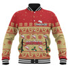 Redcliffe Dolphins Christmas Custom Baseball Jacket - Special Ugly Christmas Baseball Jacket