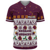 Brisbane Broncos Christmas Custom Baseball Shirt - Special Ugly Christmas Baseball Shirt