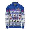Newcastle Knights Christmas Custom Long Sleeve Polo Shirt - Special Ugly Christmas Long Sleeve Polo Shirt