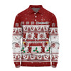 St. George Illawarra Dragons Christmas Custom Long Sleeve Polo Shirt - Special Ugly Christmas Long Sleeve Polo Shirt