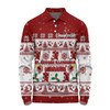 St. George Illawarra Dragons Christmas Custom Long Sleeve Polo Shirt - Special Ugly Christmas Long Sleeve Polo Shirt