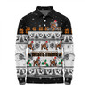 Wests Tigers Christmas Custom Long Sleeve Polo Shirt - Special Ugly Christmas Long Sleeve Polo Shirt