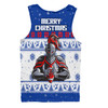 Newcastle Knights Christmas Custom Men Singlet - Special Ugly Christmas Men Singlet