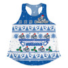 Canterbury-Bankstown Bulldogs Christmas Custom Women Racerback Singlet - Special Ugly Christmas Women Racerback Singlet