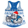 Canterbury-Bankstown Bulldogs Christmas Custom Women Racerback Singlet - Special Ugly Christmas Women Racerback Singlet
