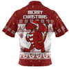 St. George Illawarra Dragons Christmas Custom Zip Polo Shirt - Special Ugly Christmas Zip Polo Shirt