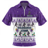 Melbourne Storm Christmas Custom Zip Polo Shirt - Special Ugly Christmas Zip Polo Shirt