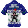 New Zealand Warriors Christmas Custom Zip Polo Shirt - Special Ugly Christmas Zip Polo Shirt