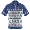 New South Wales Cockroaches Christmas Custom Zip Polo Shirt - Special Ugly Christmas Zip Polo Shirt