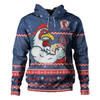 Sydney Roosters Christmas Custom Hoodie - Ugly Xmas And Aboriginal Patterns For Die Hard Fan Hoodie