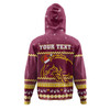 Brisbane Broncos Christmas Custom Hoodie - Ugly Xmas And Aboriginal Patterns For Die Hard Fan Hoodie