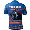 Newcastle Knights Christmas Custom Polo Shirt - Ugly Xmas And Aboriginal Patterns For Die Hard Fan Polo Shirt