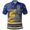 Parramatta Eels Christmas Custom Polo Shirt - Ugly Xmas And Aboriginal Patterns For Die Hard Fan Polo Shirt