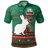 South Sydney Rabbitohs Custom Polo Shirt - Ugly Xmas And Aboriginal Patterns For Die Hard Fan Polo Shirt
