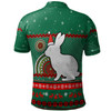 South Sydney Rabbitohs Custom Polo Shirt - Ugly Xmas And Aboriginal Patterns For Die Hard Fan Polo Shirt