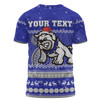 Canterbury-Bankstown Bulldogs Christmas Custom T-Shirt - Ugly Xmas And Aboriginal Patterns For Die Hard Fan T-Shirt