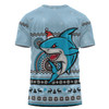 Cronulla-Sutherland Sharks Christmas Custom T-shirt - Ugly Xmas And Aboriginal Patterns For Die Hard Fan T-shirt