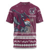 Manly Warringah Sea Eagles Christmas Custom T-shirt - Ugly Xmas And Aboriginal Patterns For Die Hard Fan T-shirt