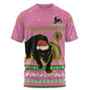 Penrith Panthers Christmas Custom T-shirt - Ugly Xmas And Aboriginal Patterns For Die Hard Fan T-shirt