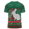 South Sydney Rabbitohs Custom T-shirt - Ugly Xmas And Aboriginal Patterns For Die Hard Fan T-shirt